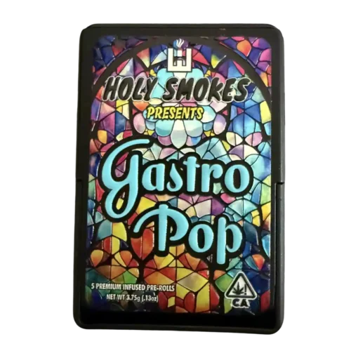 Holy Smokes Premium Water Hash + Live Resin Infused Prerolls | Gastro Pop | 5 Pack
