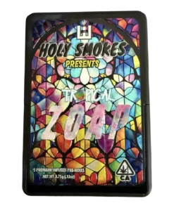 Holy Smokes Premium Water Hash + Live Resin Infused Prerolls | Tropical Zoap | 5 Pack
