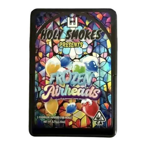 Holy Smokes Premium Water Hash + Live Resin Infused Prerolls | Frozen Airheads | 5 Pack