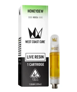 West Coast Cure 1G Live Resin Cartridge | Honeydew | Indica