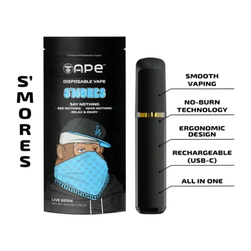 1G Live Resin Disposable | S’mores | Hybrid (THC 84%)