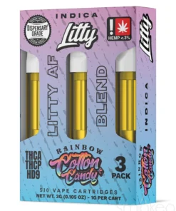 Litty AF Blend Vape Cartridges - Cotton Candy (3-Pack)