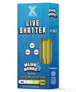 Xhale 1g HHC Live Shatter Cartridge - Blue Nerdz